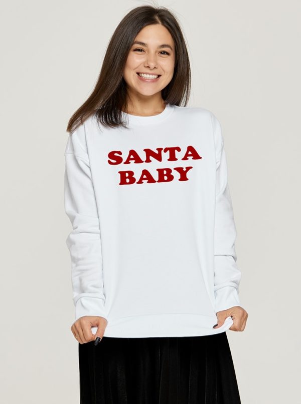 Свитшот оверсайз женский Санта Бейби