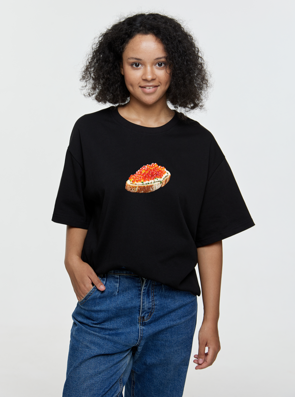 Футболка оверсайз бутер с икрой