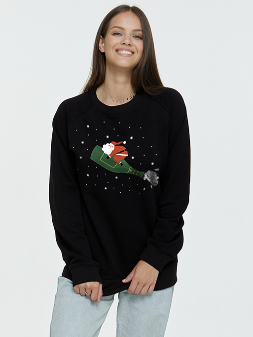 Свитшот унисекс Шампанское Дед Мороз