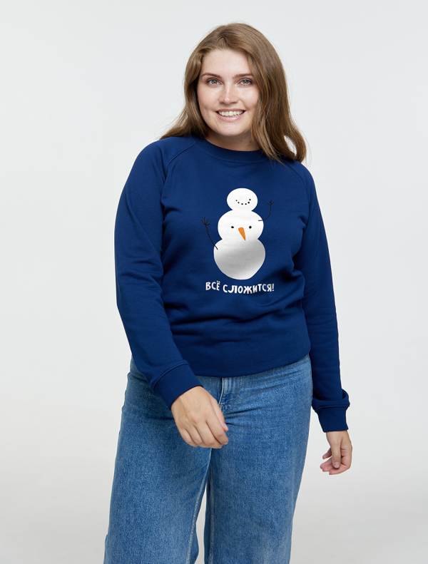 Свитшот унисекс Снеговик