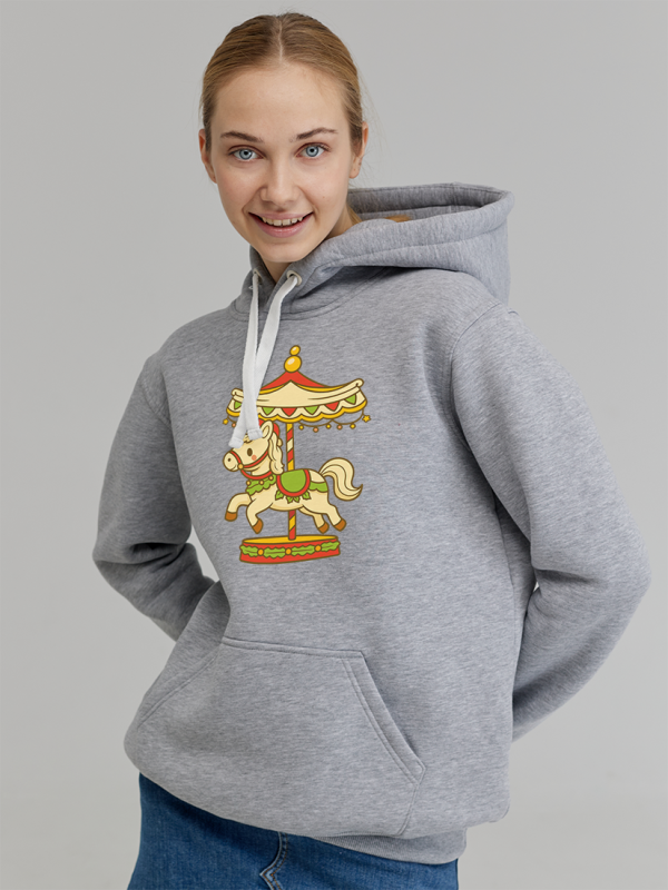 Новогодняя толстовка Карусель лошадь