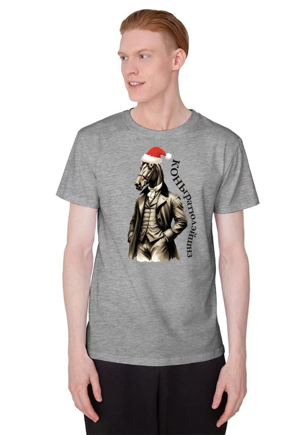 Футболка с принтом лошадь